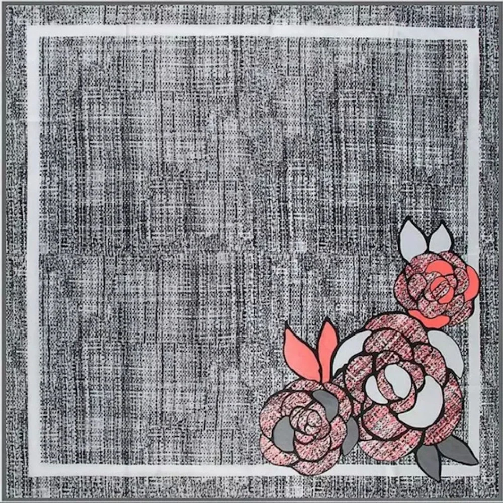 NWT 100% PURE SILK PRINT SCARF BIG STOLEN SHAWL